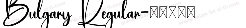 Bulgary Regular字体转换